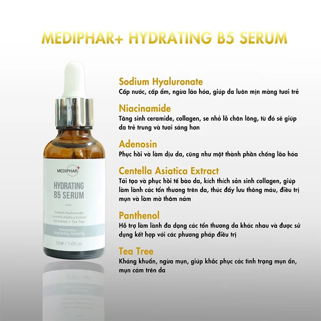 Hydrating B5 Serum Mediphar Cấp Ẩm Và Phục…